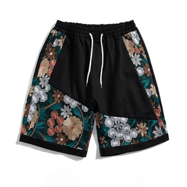 FLORAL EMBROIDERY SHORTS